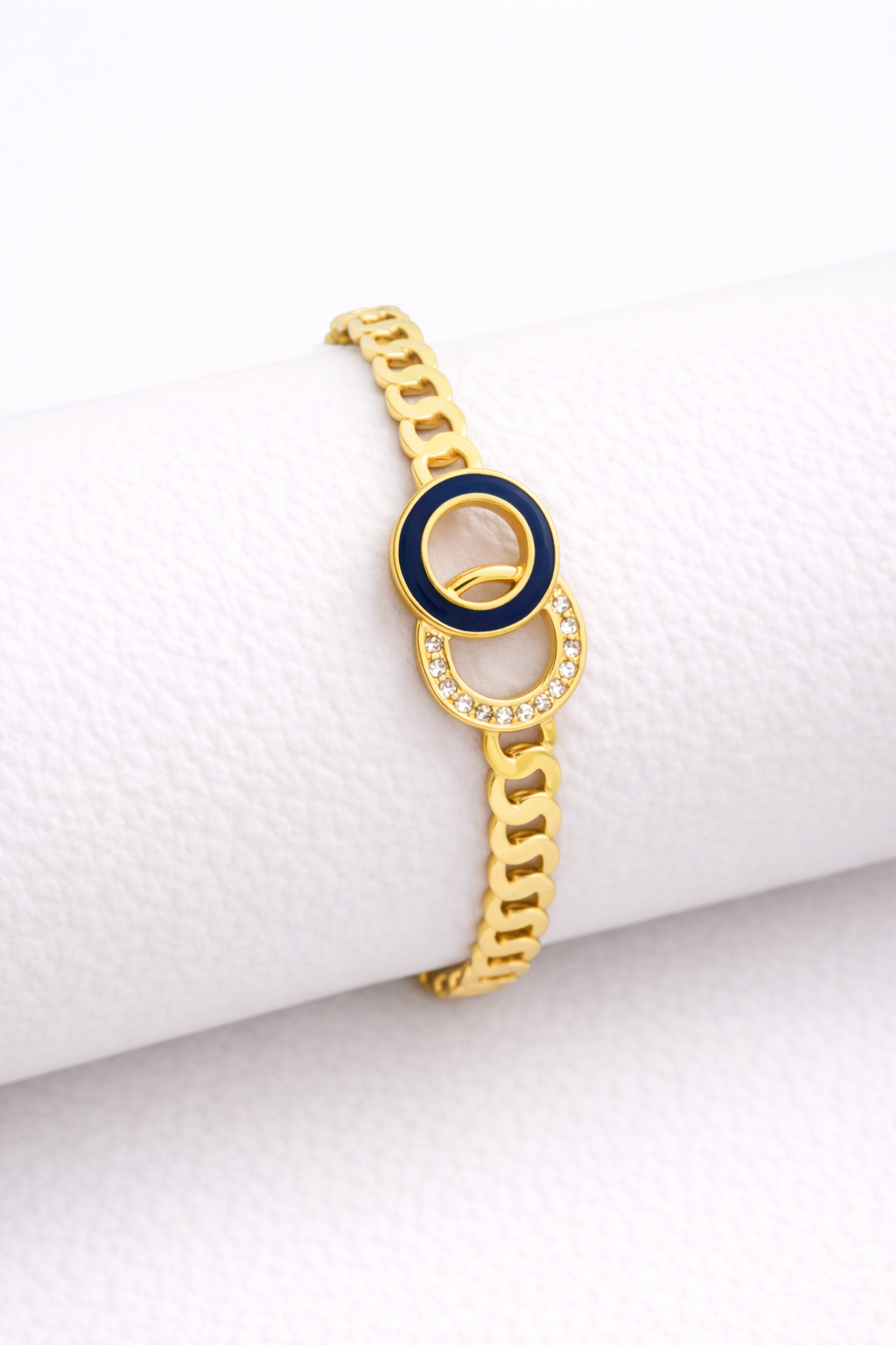 18 Carat Gold & Enamel Friendship Bracelet | 5A Zirconia Luxury Bracelet