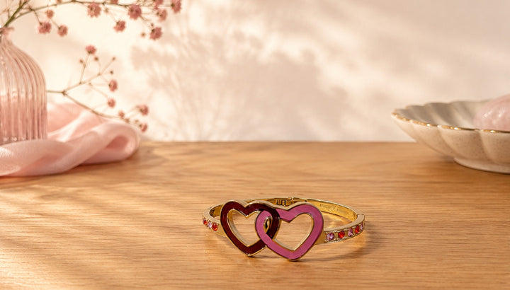 Children's Friendship Bracelet Gold Intwined Heart Bracelet