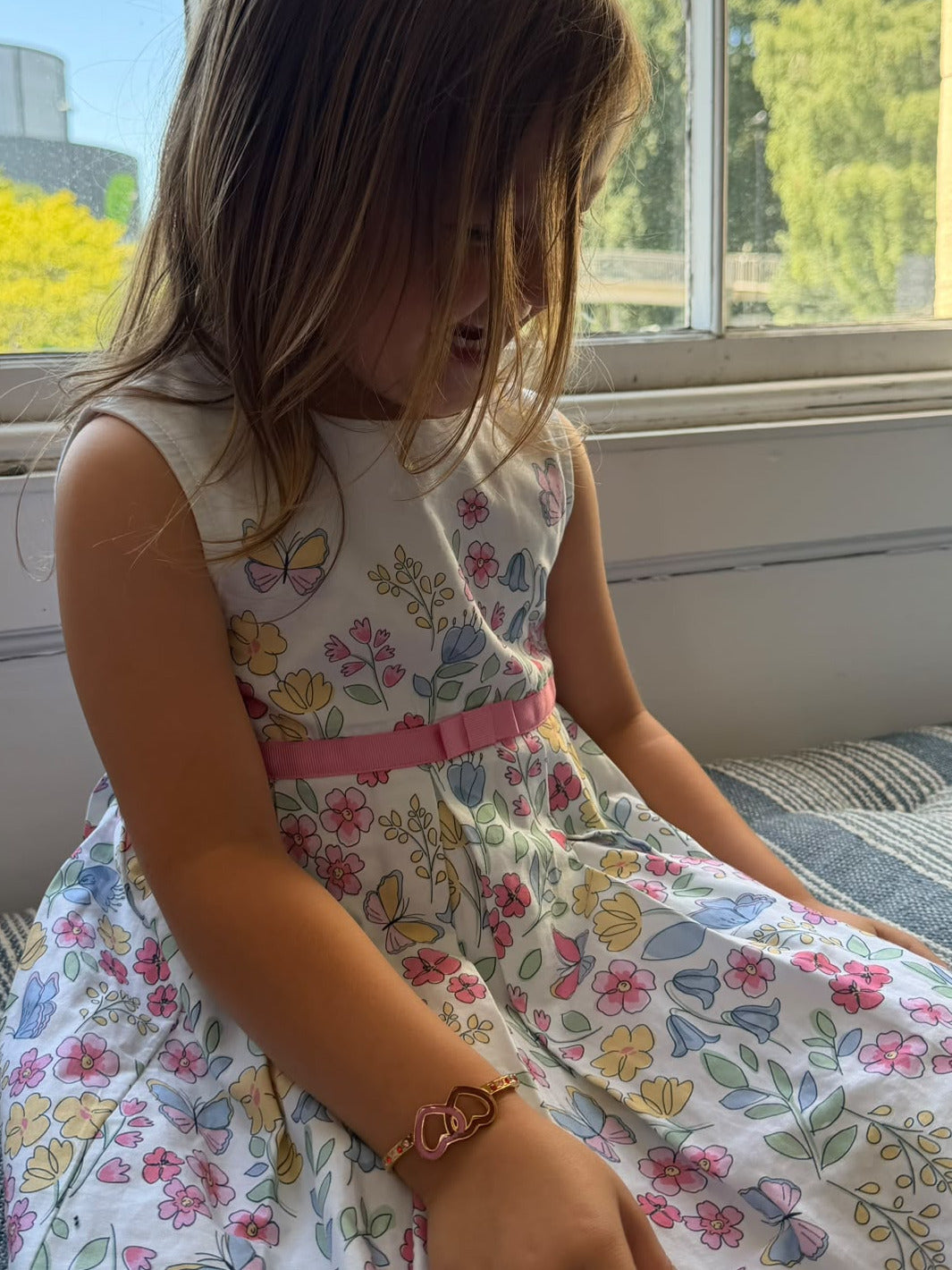 Children's Friendship Bracelet Gold Intwined Heart Bracelet