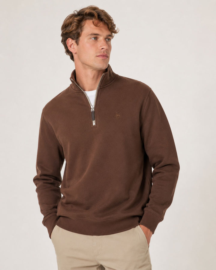 Men's Country Quarter Zip Sweatshirt – Classic Half Zip Pullover