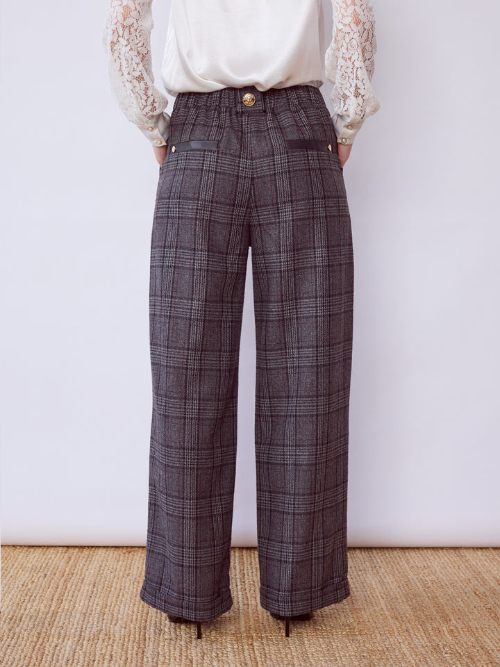 Black Double Front Palazzo Pant