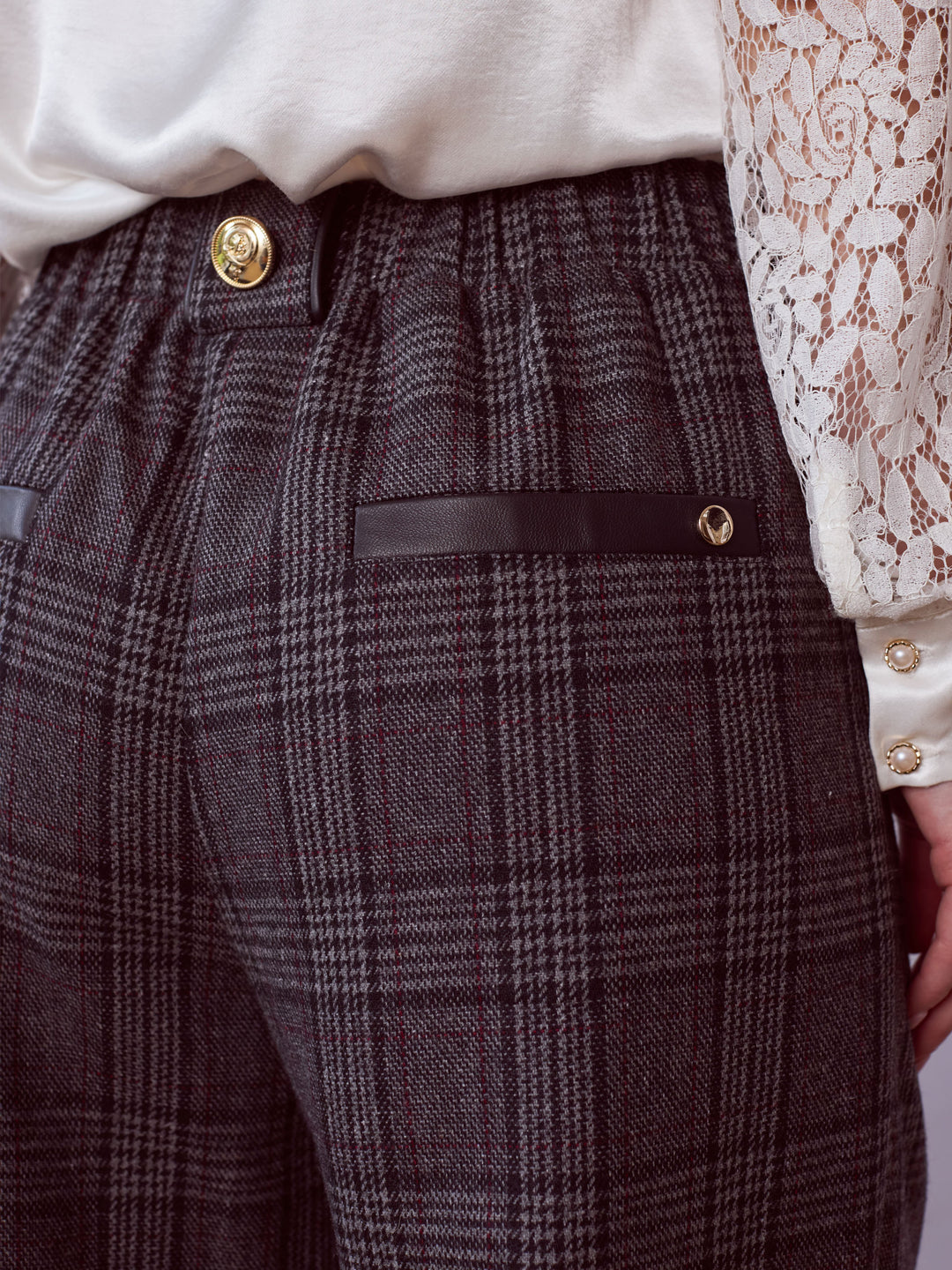 Black Double Front Palazzo Pant