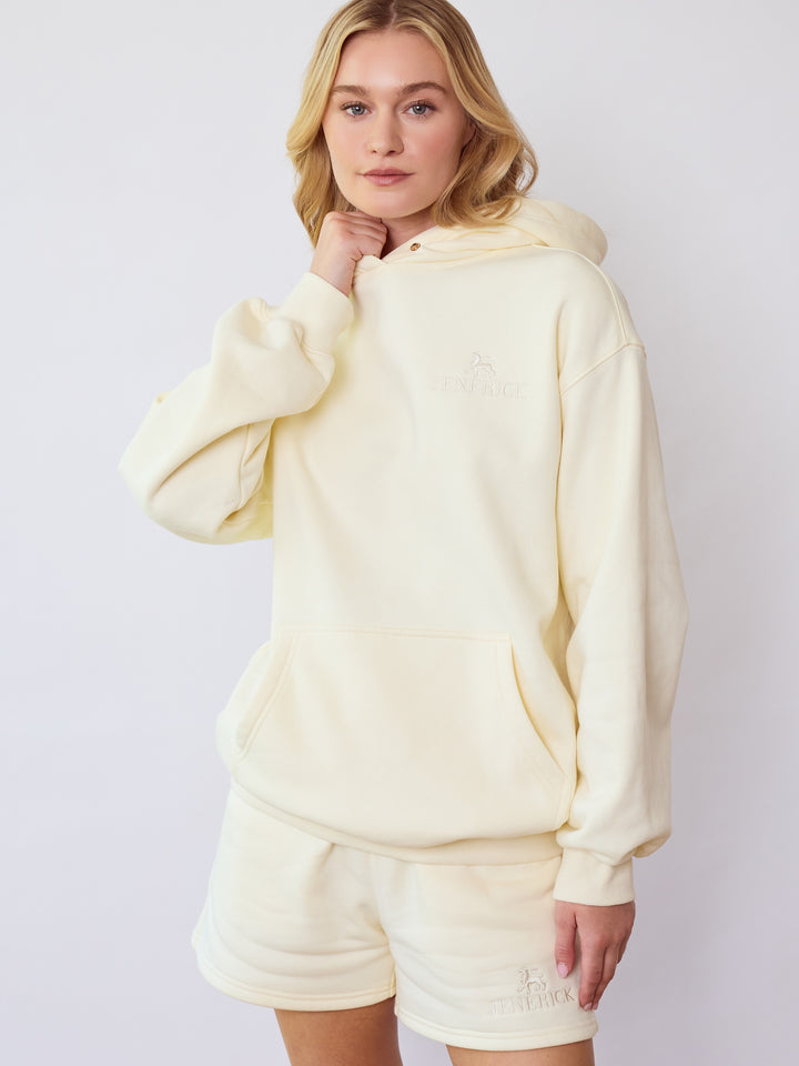 Butter Cream Branded Hoodie