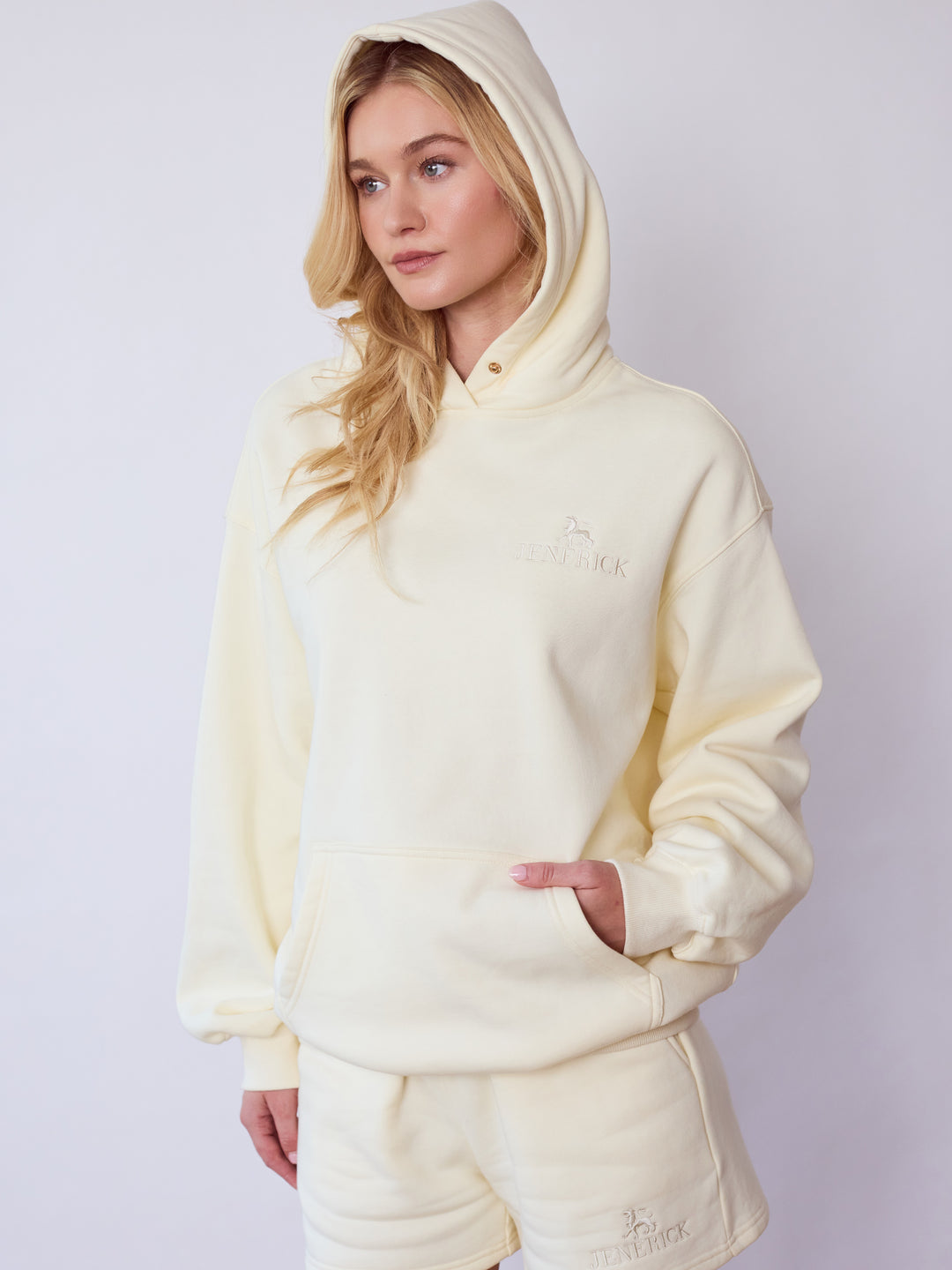 Butter Cream Branded Hoodie