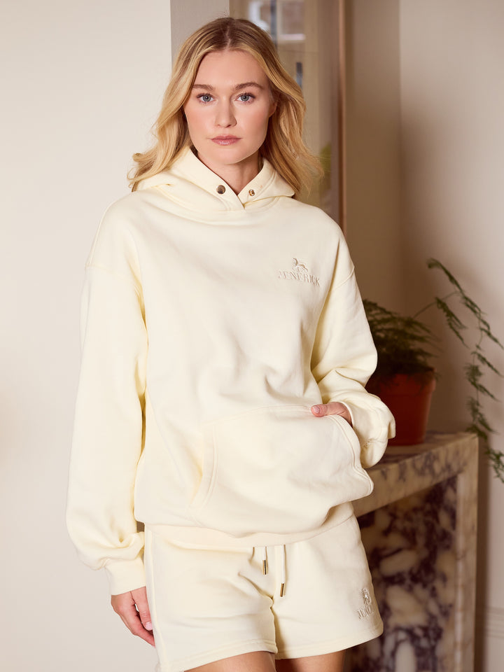 Butter Cream Branded Hoodie