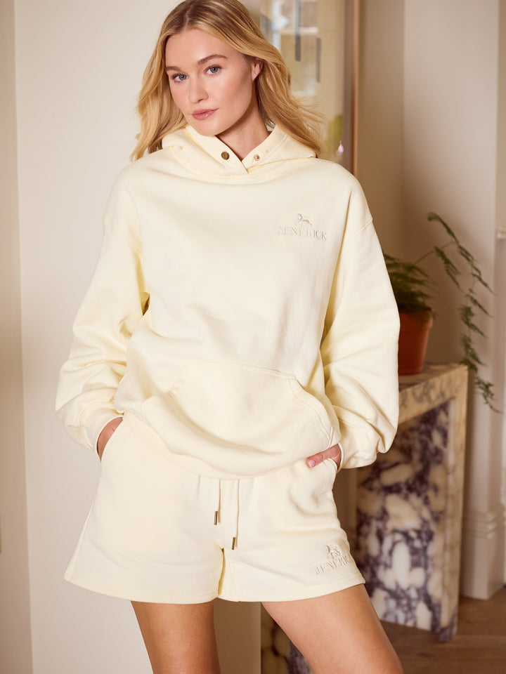 Butter Cream Branded Shorts