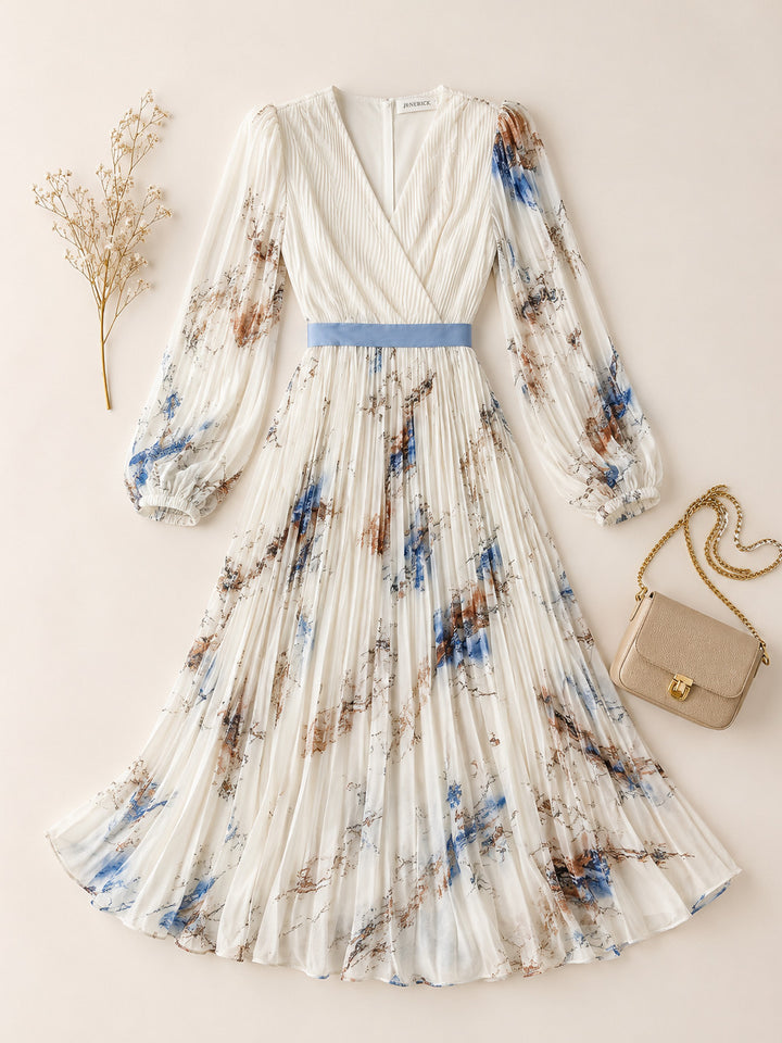 Henley Pleated Floral Maxi Dress | Women's Wedding guest, race day occasion dress