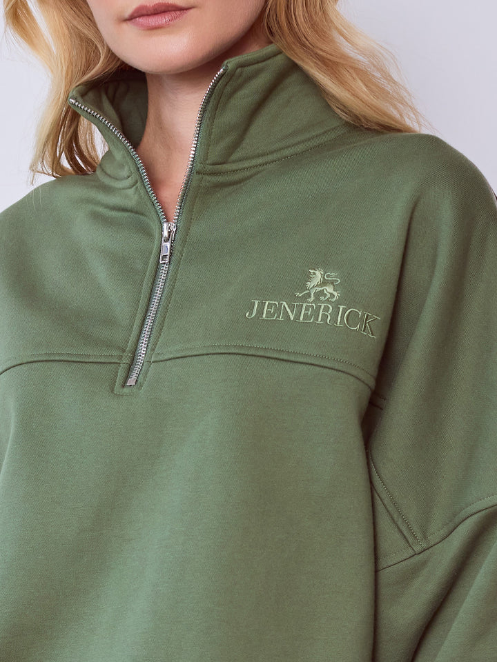 Hunter Green Quarter-Zip Leisure Fleece