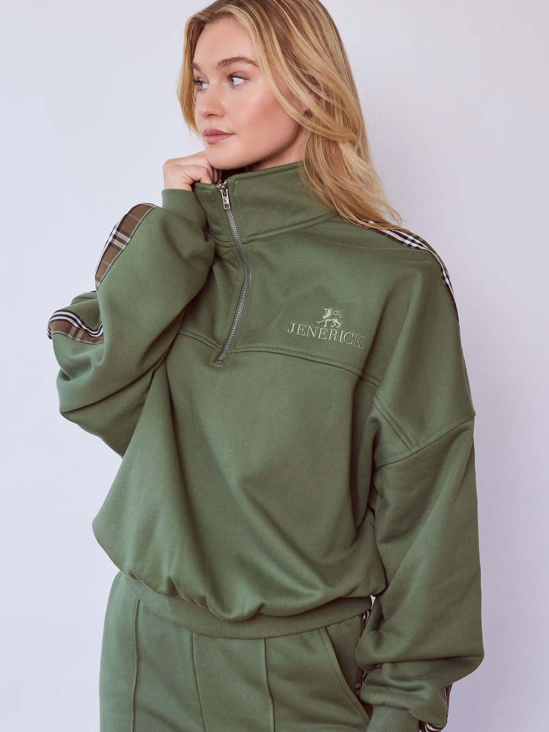 Hunter Green Quarter-Zip Leisure Fleece