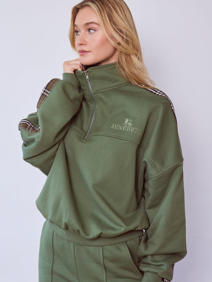 Hunter Green Quarter-Zip Leisure Fleece