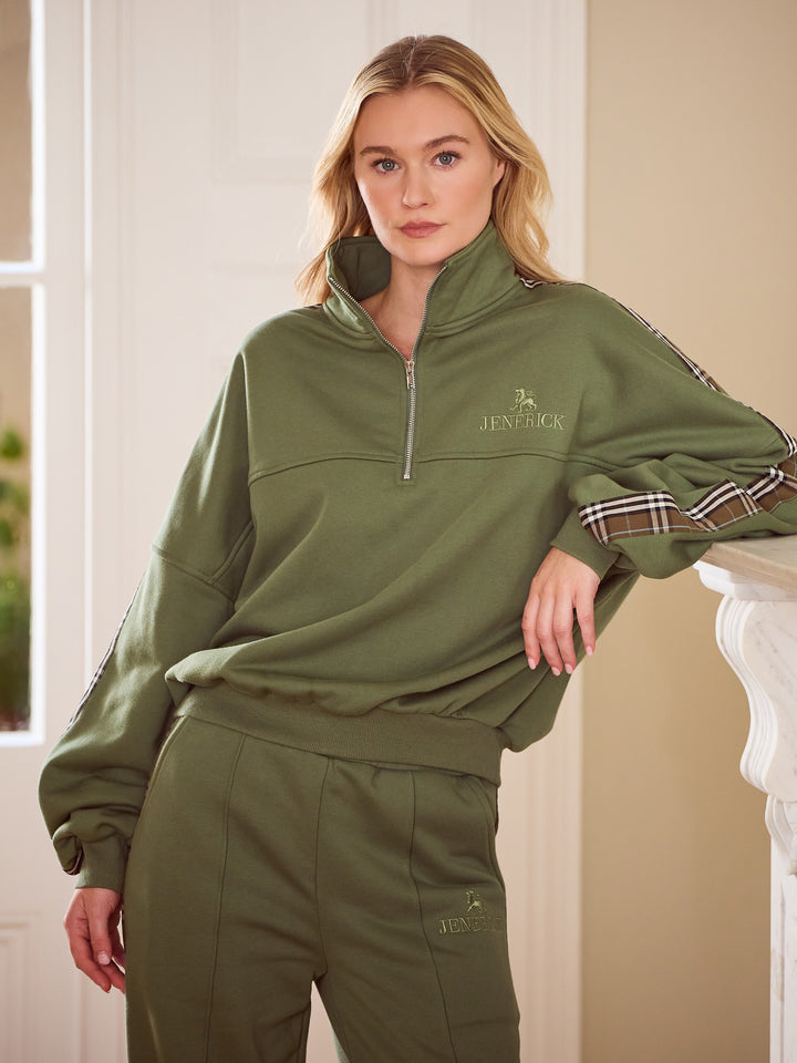 Hunter Green Quarter-Zip Leisure Fleece