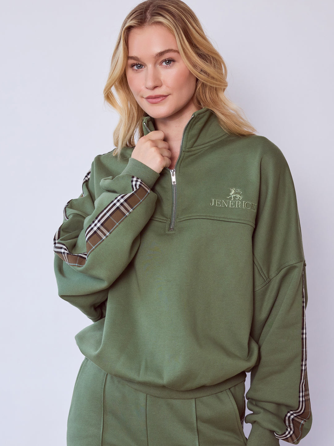 Hunter Green Quarter-Zip Leisure Fleece