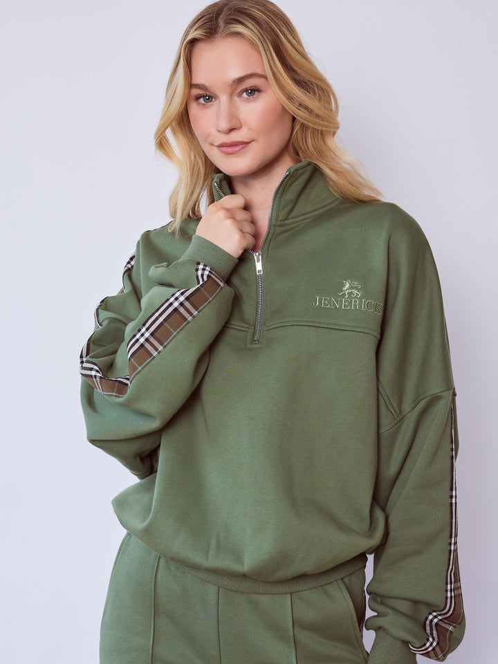 Hunter Green Quarter-Zip Leisure Fleece