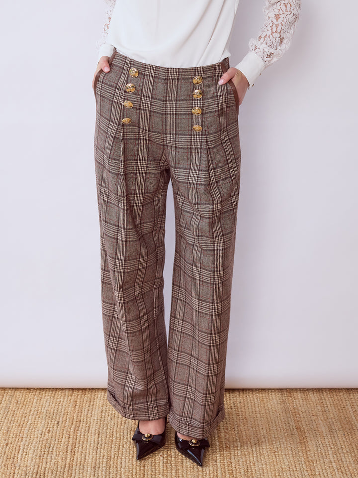 Isabelline Double Front Palazzo Pant