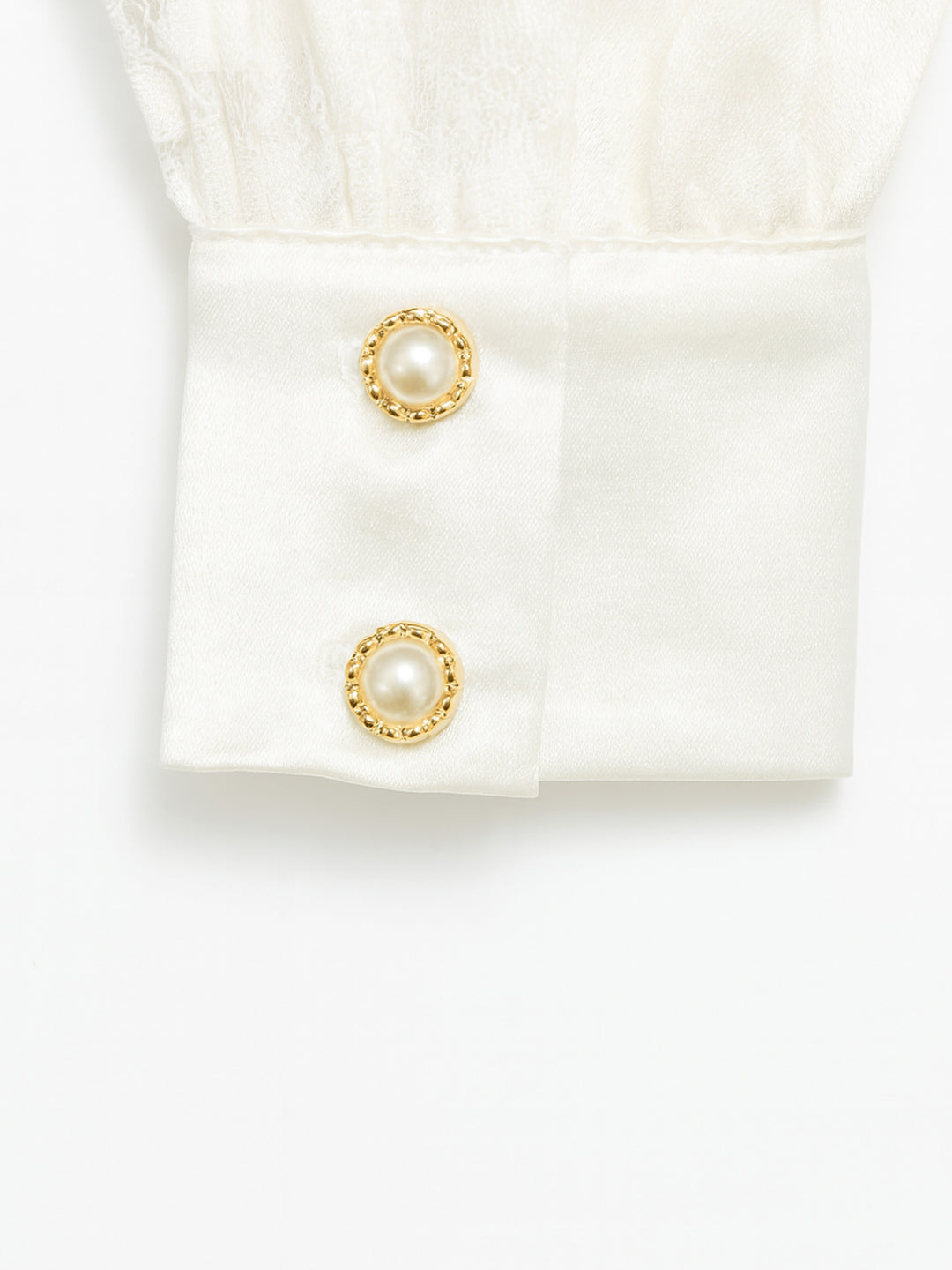 Ivory Elizabeth Lace Sleeve Blouse