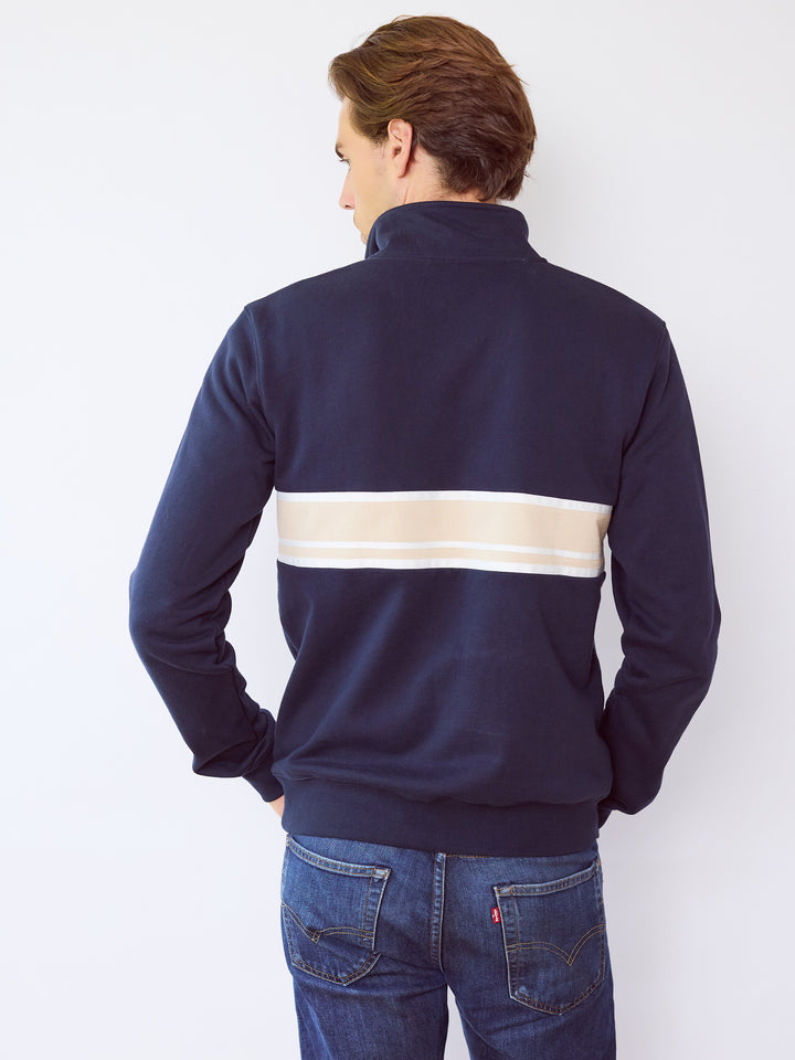 Mens Navy Heritage Quarter-Zip