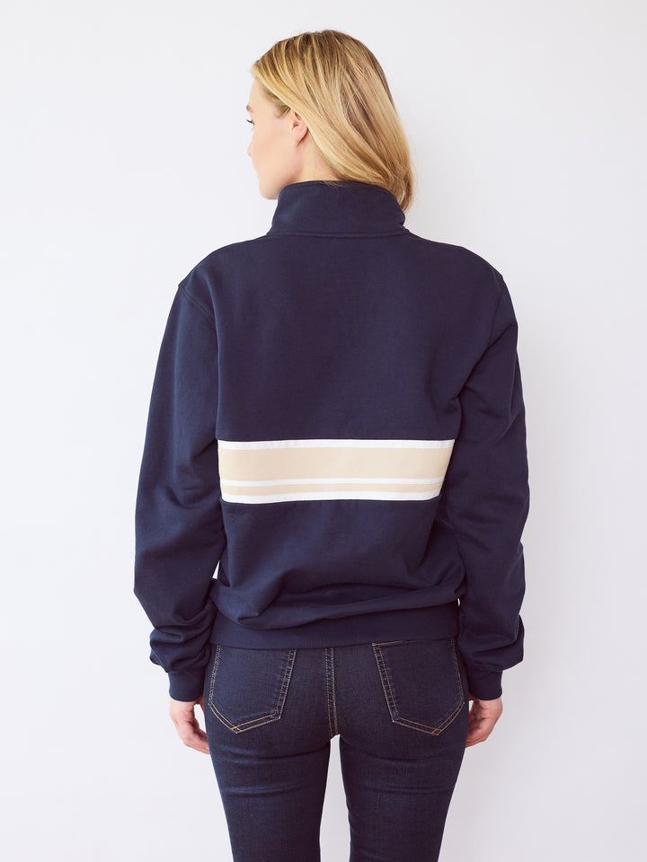 Womens Navy Heritage Quarter-Zip Fleece